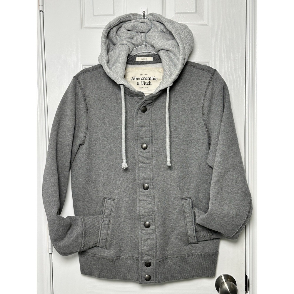 Men’s Abercrombie & Fitch Gray Hooded Jacket.